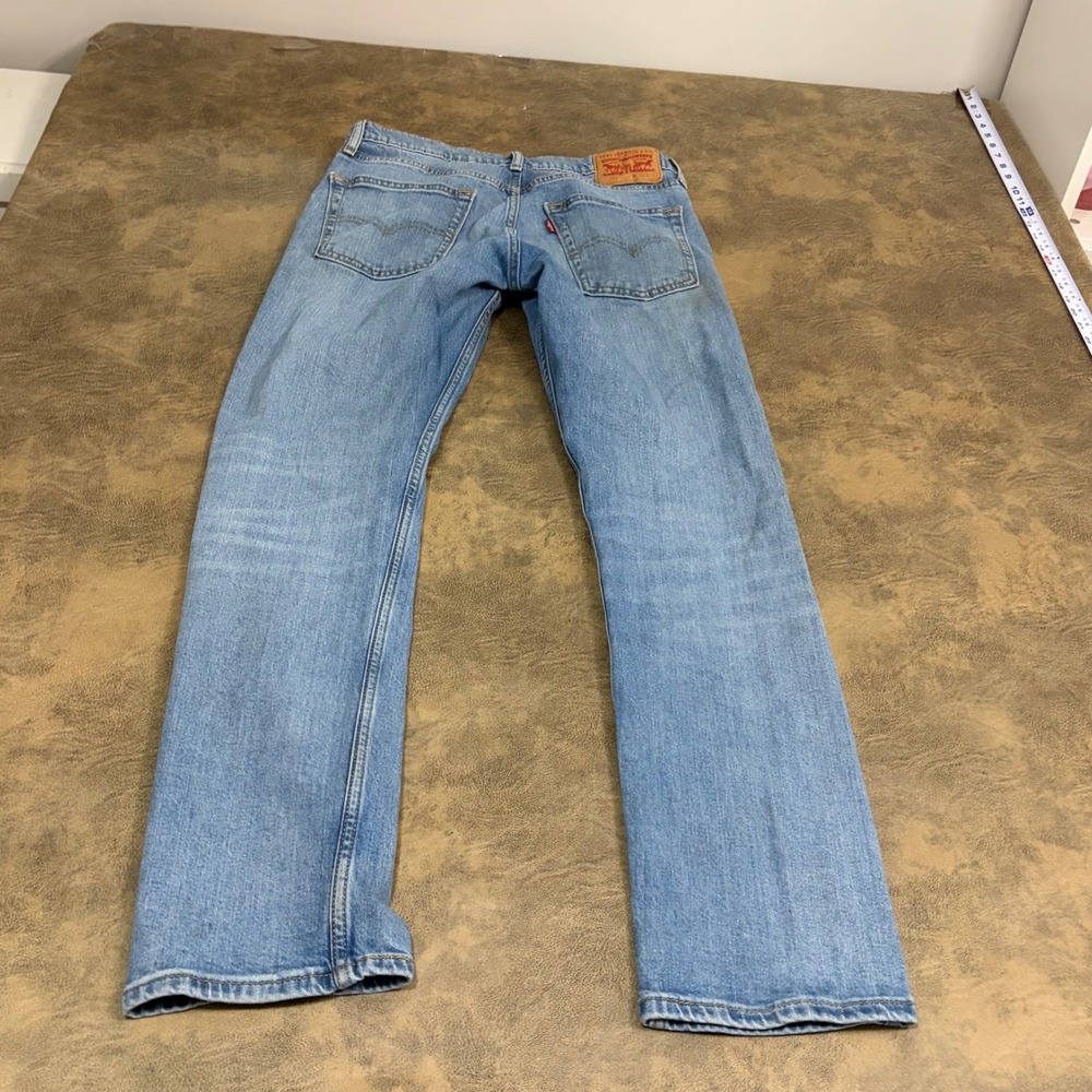 Levi's 513 Slim Straight Jeans Mens 31x32 Light Wash Blue Denim 6186